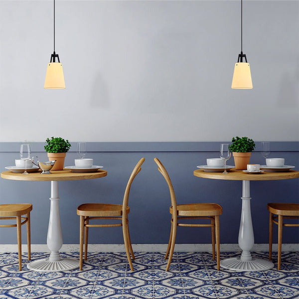 Off White Frustum Fabric Shade Pendant Ceiling Light E14 Fitting