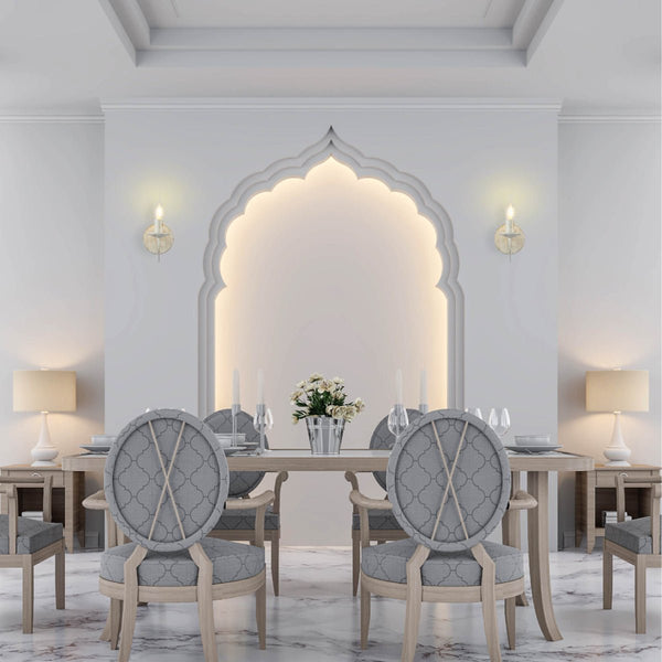 White Rice Metal Wall Light E14 Fitting
