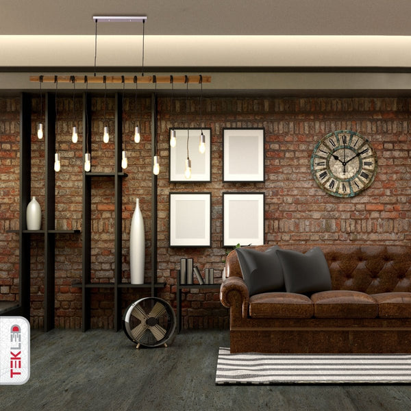Rustic Wooden and Bamboo Beam Pendant Lights with Multiple Lamp Holders
