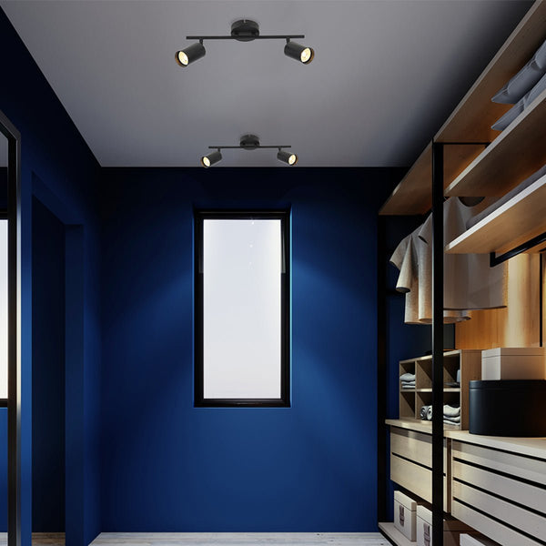 Rotatable Cylinder Rod GU10 Spotlight Back-Center Connected