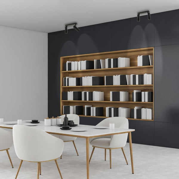 Virmo Rotatable Long Cylinder GU10 Spotlight Square or Linear Rose Side Connected Black