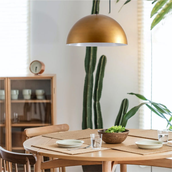 Dome Copper or Brass Finish Metal Pendant Ceiling Light E27 Fitting