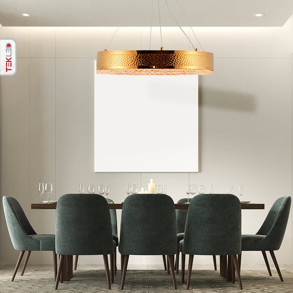 Ball Crystal Gold Metal Chandelier Ceiling Light E14 Round or Island