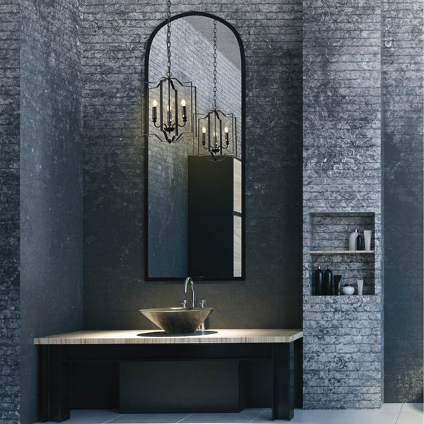 Black Cage Candle Lantern Rustic Nautical Nordic Chandelier Ceiling Light 3xE14 Fittings