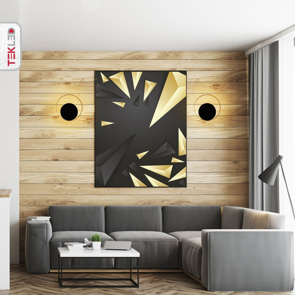 Black Gold Metal Flat Wall Light G9 Fitting
