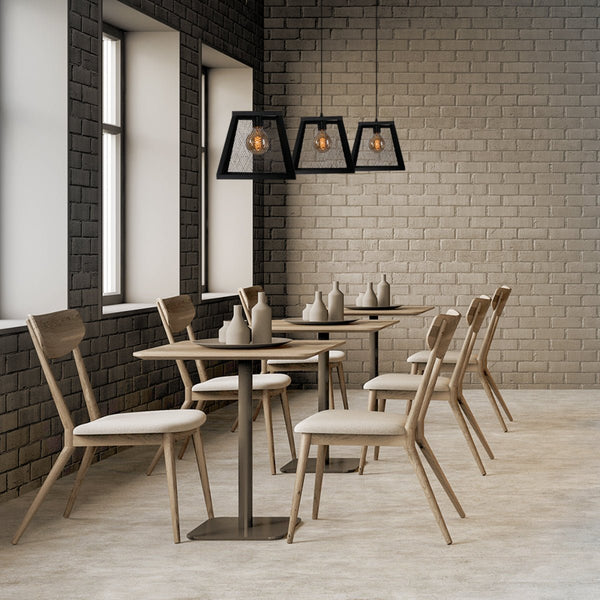 Black Metal Cuboid Caged Pendant Ceiling Light E27