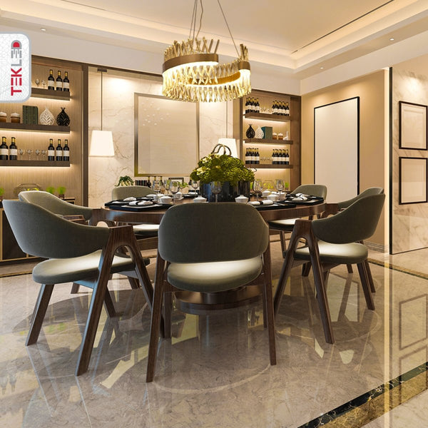 Brushed Bronze Metal Crystal Built-in LED Modern Contemporary Glam Kitchen Island Chandelier Ceiling Light