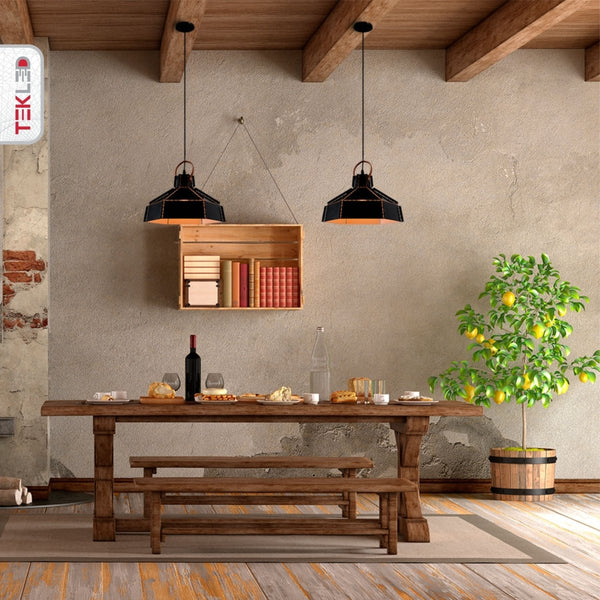 Esagono Midi Maxi Metal Pendant Ceiling Light E27