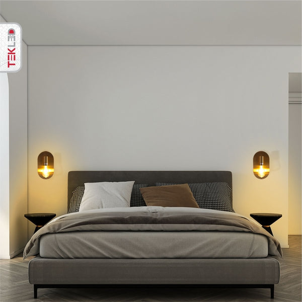 Gold Metal Wall Light E27 Fitting