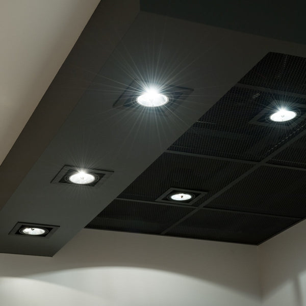 Grille Rectangle Recessed Tilt Downlight GU10