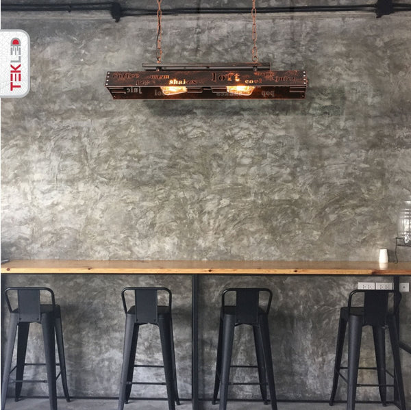 Iron Industrial Island Ceiling Chandelier Light 4xE27