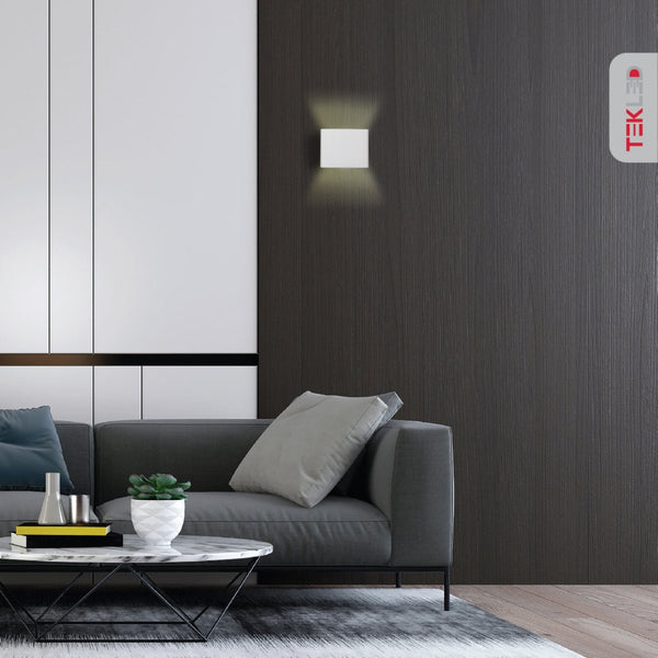 LED Cuboid Wall Light 5W Cool White 4000K White