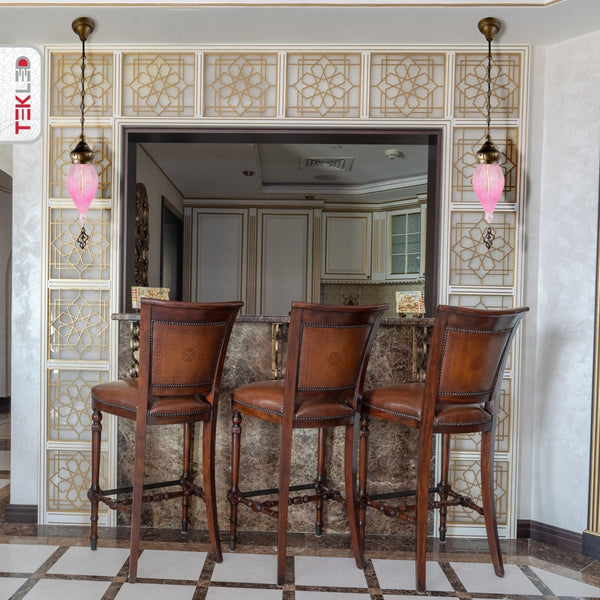 Moroccan Style Antique Brass Glass Oriental Ceiling Pendant Light E27