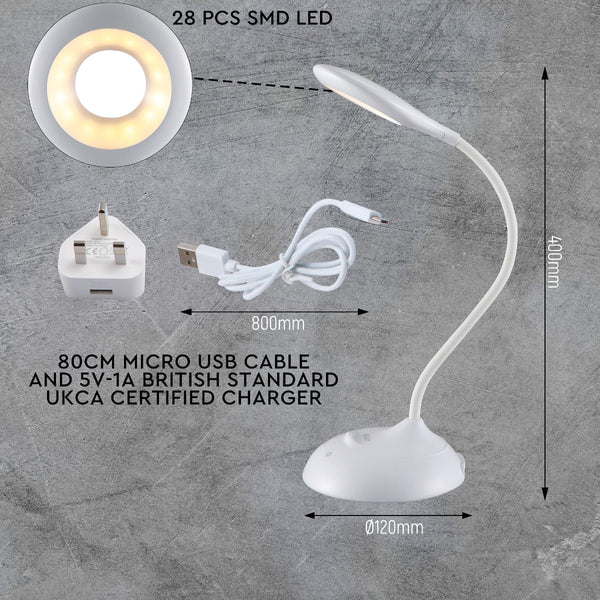 Ringo Rechargeable Desk Light 5 Dimmable and Colour Modes