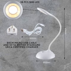 Ringo Rechargeable Desk Light 5 Dimmable and Colour Modes