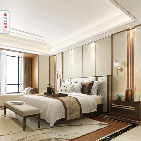 Minimal Striped Reeded Clear-Opal Globe Wall Light