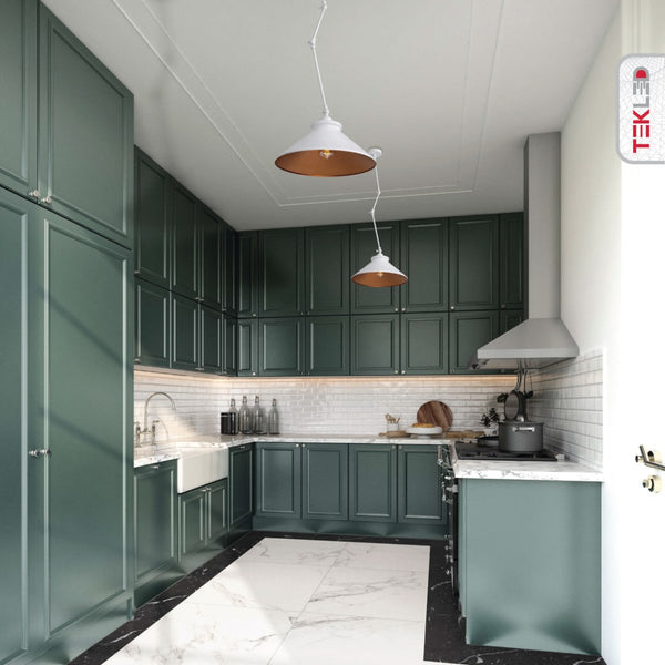 White Metal Hinged Funnel Pendant Ceiling Light E27