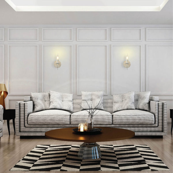 White Rice Metal Wall Light E14 Fitting