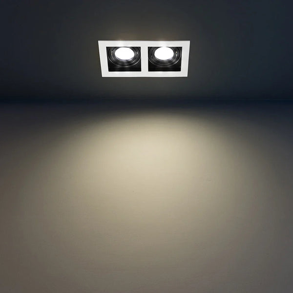 Grille Rectangle Recessed Tilt Downlight GU10