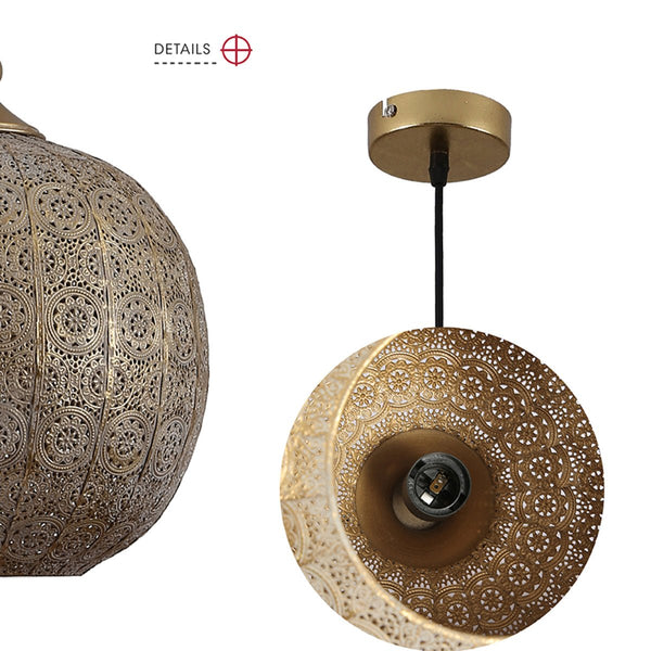 Antique Brass or Brown Gold Moroccan Style Dome Pendant Ceiling Light E27