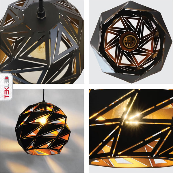 Malunga Metal Laser Cut Globe Pendant Ceiling Light E27