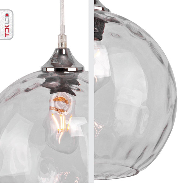 Celestial Dimpled Glass Globe Pendant Ceiling Light
