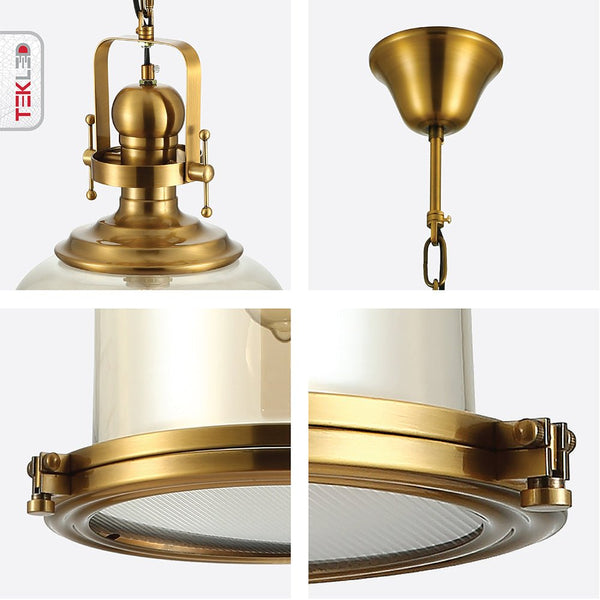 Riley Industrial Vintage Pendant Light Enclosed Pendant Light