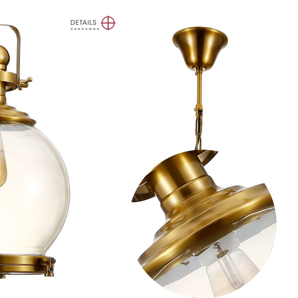 Riley Industrial Vintage Pendant Light Enclosed Pendant Light