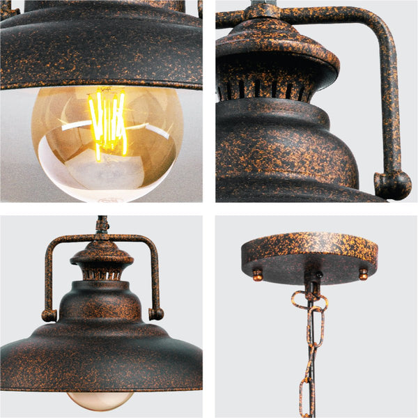 Dome Industrial Jumbo Metal Ceiling Pendant Light E27 Fitting