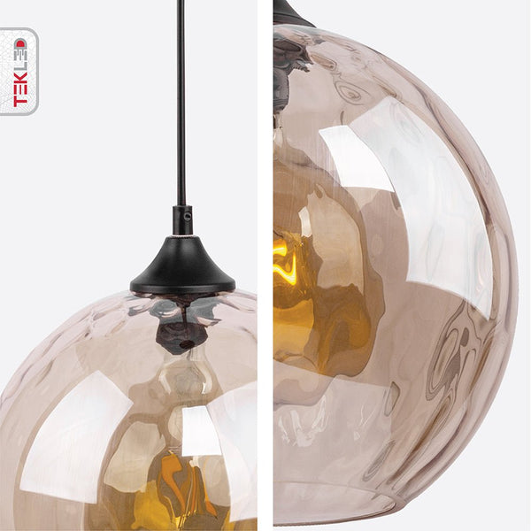 Celestial Dimpled Glass Globe Pendant Ceiling Light