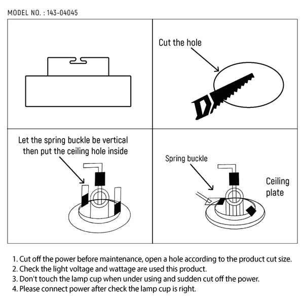 Large Bezel GU10 Fixed Downlight - Cove Lighting Effect with Dual-Bezel Design