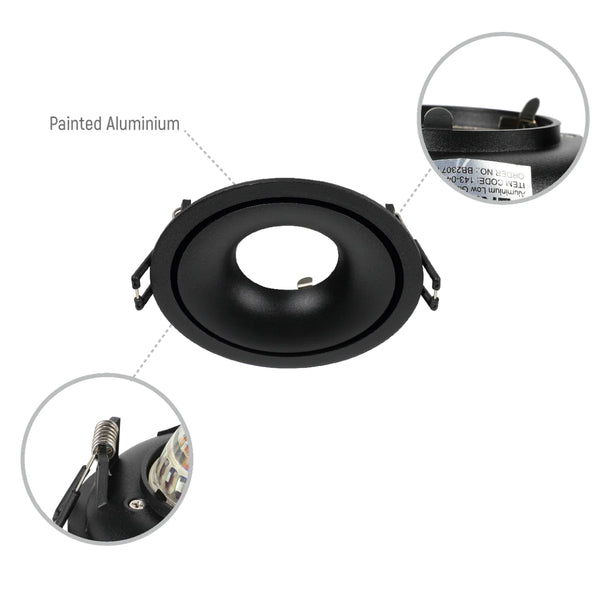 Large Bezel GU10 Fixed Downlight - Cove Lighting Effect with Dual-Bezel Design