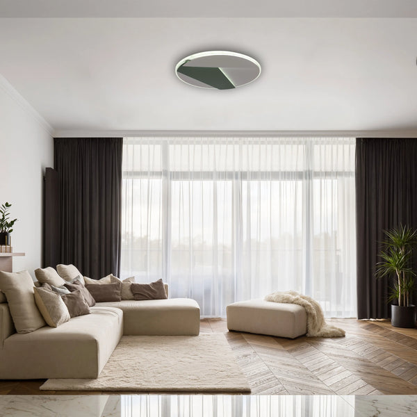 Layered LED Ceiling Light with Hidden Lighting, Flush Mount