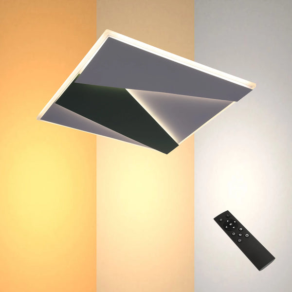 Layered LED Ceiling Light with Hidden Lighting, Flush Mount