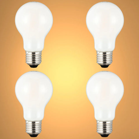 LED Bulb A60 GLS E27 6.5W Milky Glass Pack of 4