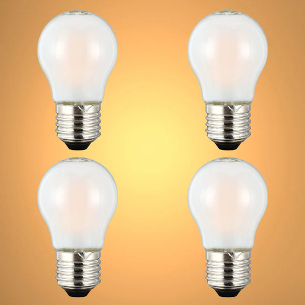 LED Bulb Dimmable Golf Ball E27 4W 2700K Frosted Glass Pack of 4