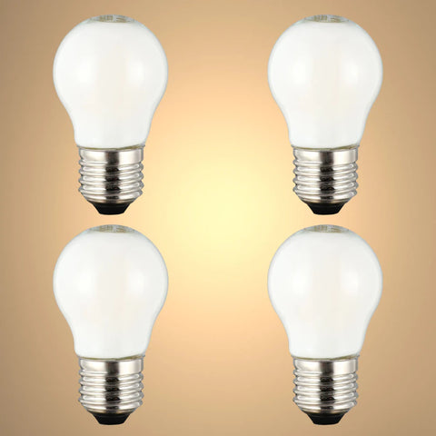 LED Bulb Dimmable Golf Ball E27 4W 4000K Milky Glass Pack of 4