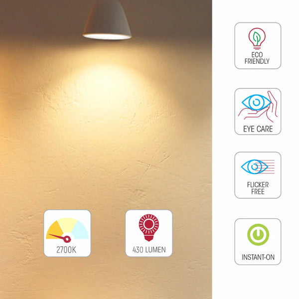 LED Bulb Dimmable P45 E14 4W 2700K Milky Glass Pack of 4