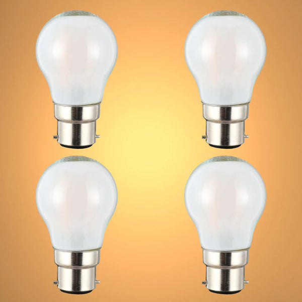 LED Bulb Golf Ball B22 2W 2700K Frosted Glass Pack of 4