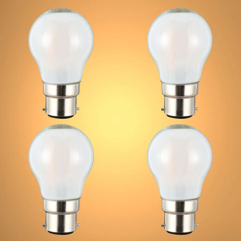 LED Bulb Golf Ball B22 2W 2700K Frosted Glass Pack of 4