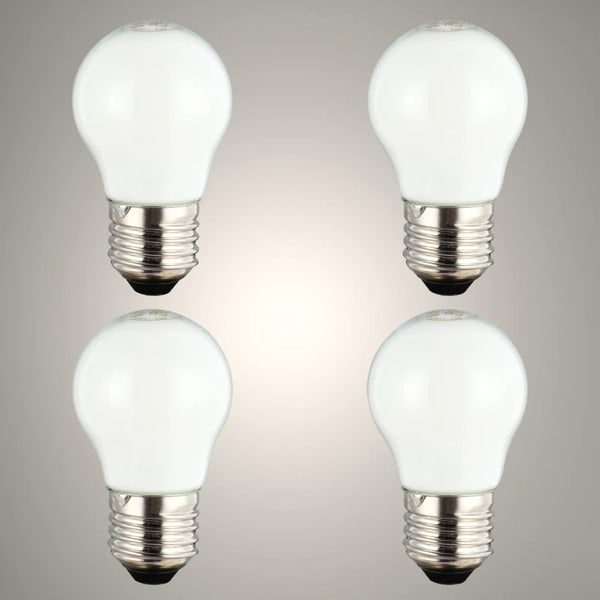 LED Bulb Golf Ball E27 4W Milky Glass Pack of 4 Non-dimmable