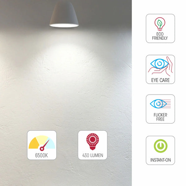 LED Bulb Golf Ball E27 4W Milky Glass Pack of 4 Non-dimmable