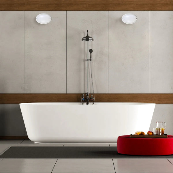 LED Bulkhead Light IP65 Ceiling Wall Interior Exterior 4000K White