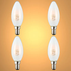 LED Candle Bulb Dimmable E14 4W Frosted Glass Pack of 4