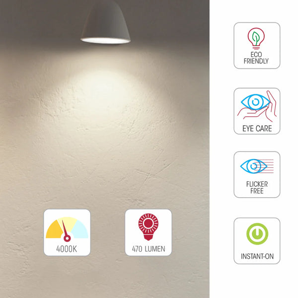 LED Candle Bulb E14 4W Frosted Glass Pack of 6