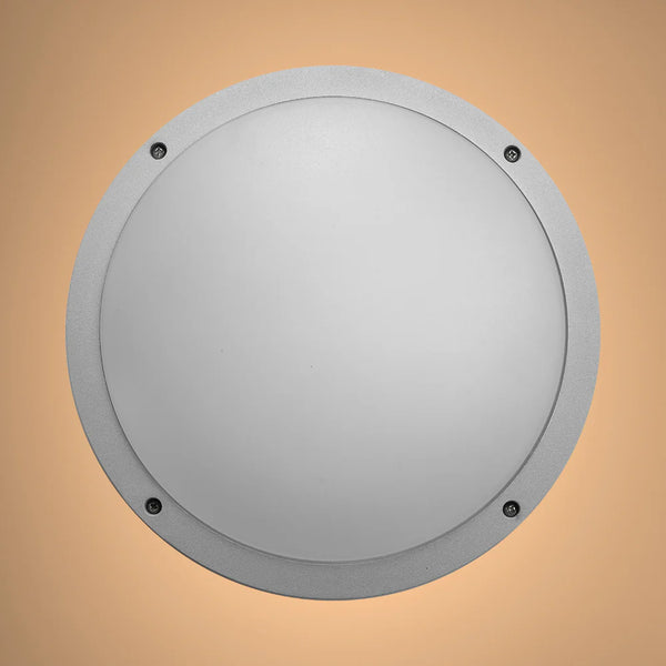 Fool Moon Eyelid LED Diecast Aluminium Round Wall Lamp 20W Cool White 4000K IP54 Grey 275mm