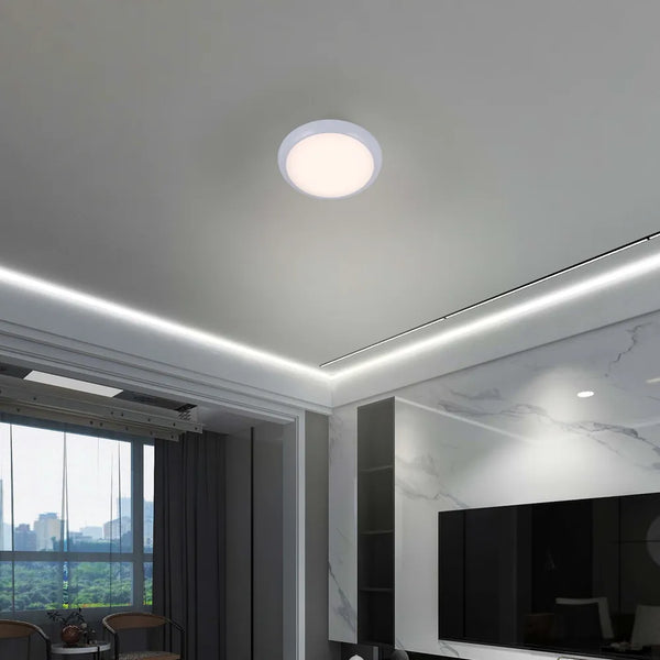 LED Paladin Bulkhead 14-16-20 W 3CCT IP54 with White Rim