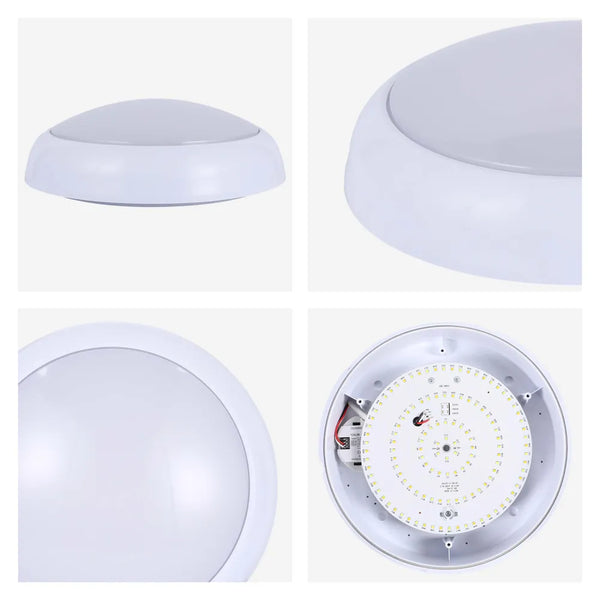 LED Paladin Bulkhead 14-16-20 W 3CCT IP54 with White Rim