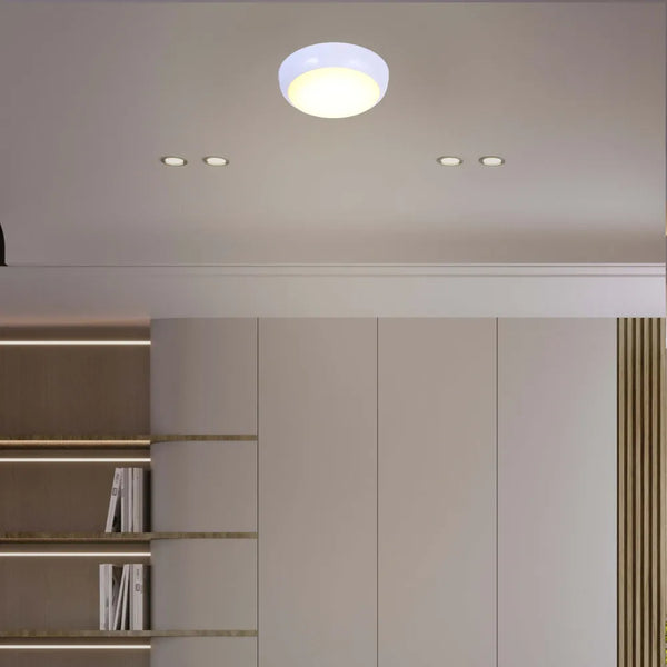LED Paladin Bulkhead 14-16-20 W 3CCT IP54 with White Rim