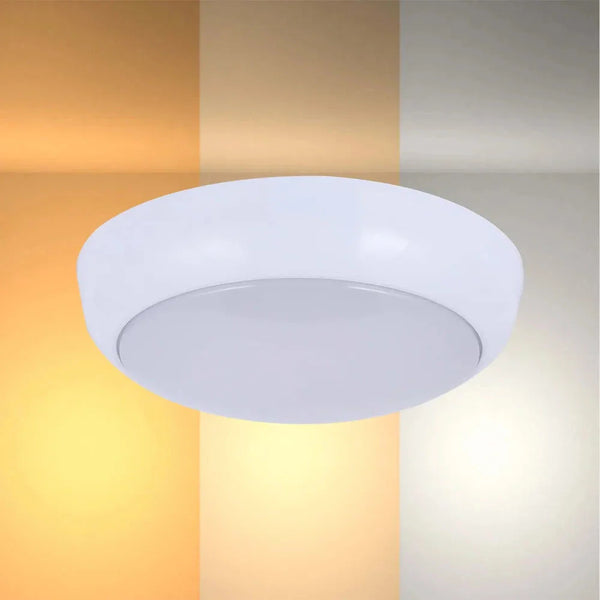 LED Paladin Bulkhead 14-16-20 W 3CCT IP54 with White Rim